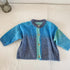 Children's sweater knitted cardigan spring and autumn color gradient baby wool coat