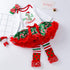 Christmas baby princess dress socks 3-piece baby dress