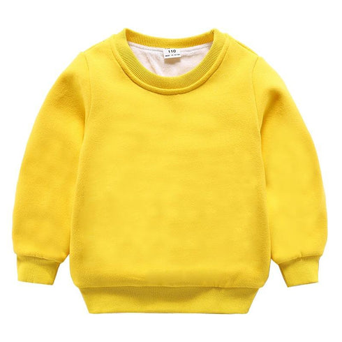 Boys And Girls With Velvet Sweatshirt Tops