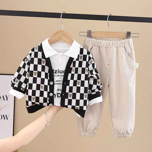 Spring and Autumn Boys Casual Shirt Set of Three