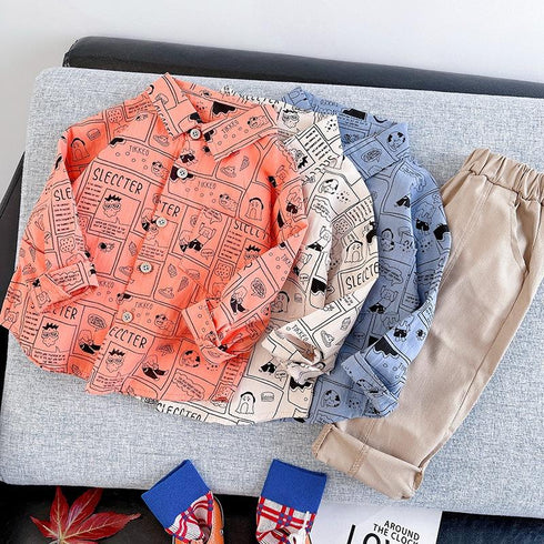 Boy's Spring and Autumn Two-Piece Set