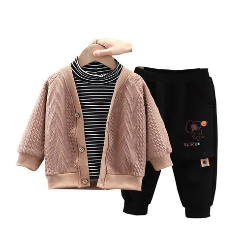 Boys' fall/winter suit cardigan set of three