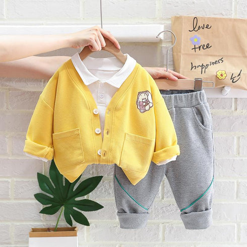Children's Spring and Autumn Cardigan Set