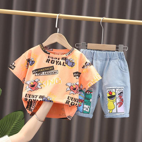 Boys summer short sleeve suit