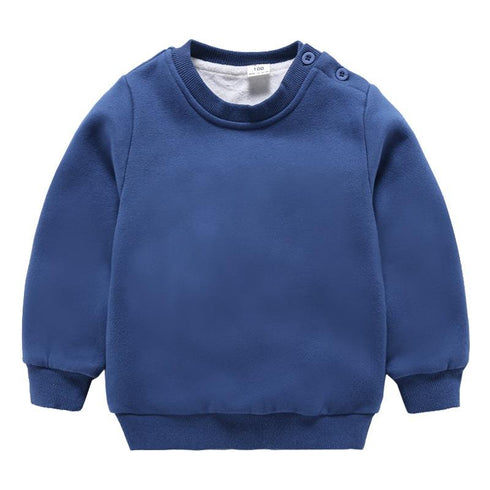 Boys And Girls With Velvet Sweatshirt Tops
