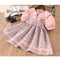 Summer New Girls Dress Short Sleeve Floral Lapel Children's Dress