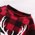 Christmas Deer Head Plaid Long Sleeve Siamese Harper
