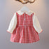 Girls' Dress Baby Girl Doll Neck Long Sleeve Cotton Princess Skirt
