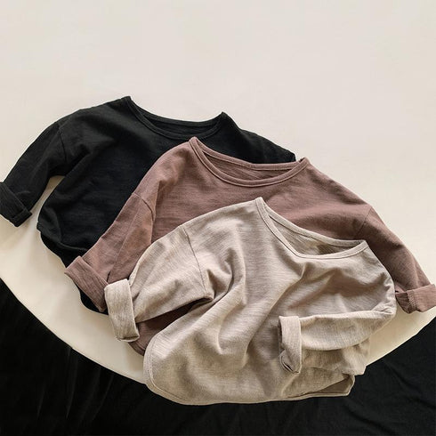 Slub cotton T-shirt new Joker long sleeve cotton long sleeve bottoming shirt