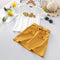 Girls Summer Letter Short Sleeve Skirt Suit