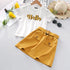 Girls Summer Letter Short Sleeve Skirt Suit