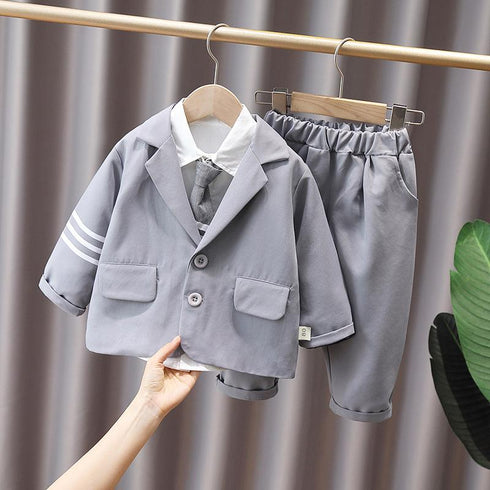 Spring and Autumn Boys Leisure Three-Piece Set