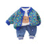 Spring and Autumn Children's Sweater Cardigan Set Three-Piece Set