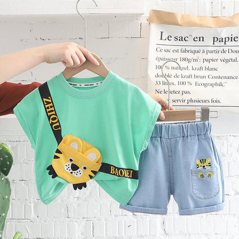 Children's short sleeve suit summer