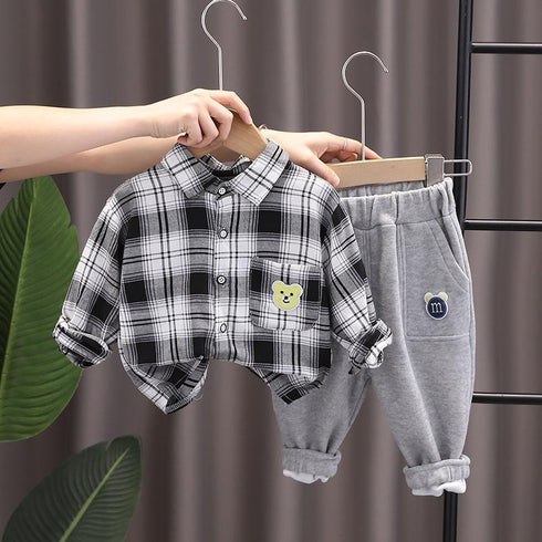 Children's Spring and Autumn Long Sleeve Two-Piece Set