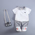 Summer boy puppy short sleeve two-piece set