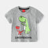 Summer boy double dinosaur short sleeve