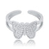 Butterfly women's ring full of zircon hip hop ring