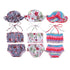 Summer Girl's Rainbow Print Swimsuit Set of Three