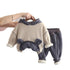 Winter children's hooded sweater suit two-piece set