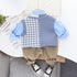 Boy's vest knitted three-piece spring and autumn cardigan sweater