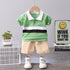Baby boys' summer suit short sleeve shorts two-piece set