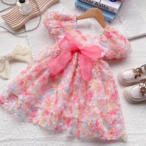 Girls' Pink Floral Dress