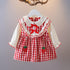 Girls' Dress Baby Girl Doll Neck Long Sleeve Cotton Princess Skirt