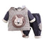 Children's cartoon warm home clothing two-piece set