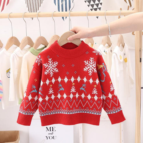 New Year's Christmas Sweater Children's Knitted Sweater