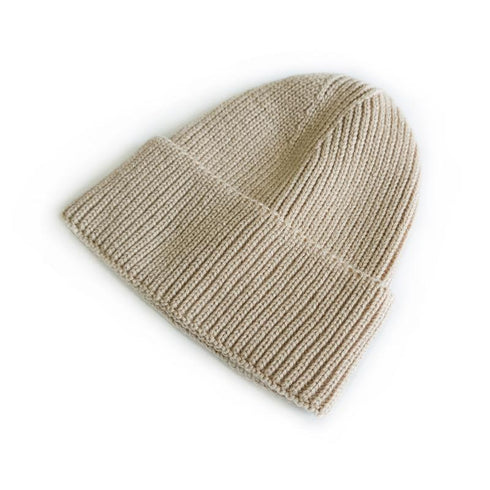 Monochrome casual knit flanged wool hat 15.74-18.89 inches