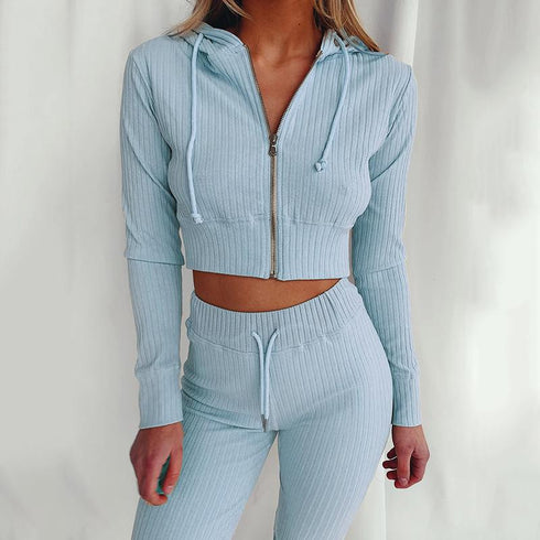 2pc Lounge Outfit with Crop Sweater