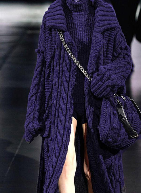 Long Cardigan Sweater Knit Jacket