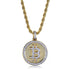 Gold-plated micro-inlaid zircon men's hip-hop necklace pendant