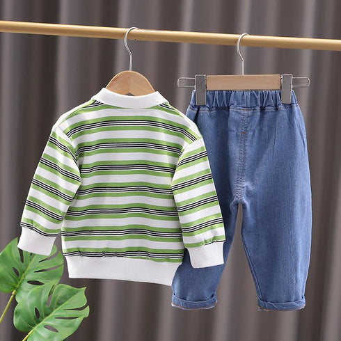 Boys spring and autumn leisure suit two-piece set