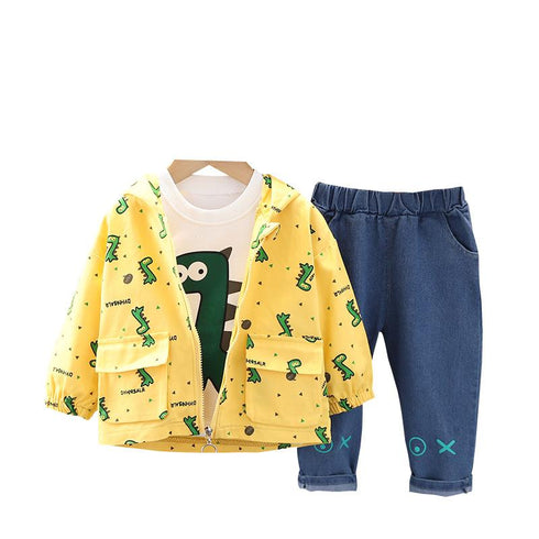 Spring and Autumn Boys Cardigan Set of Three