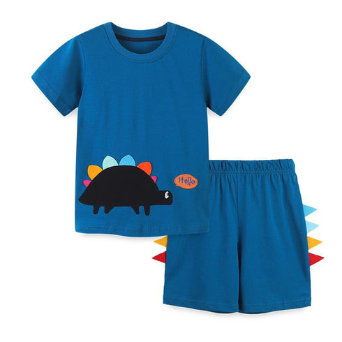 Men's children's summer short sleeve T-shirt set