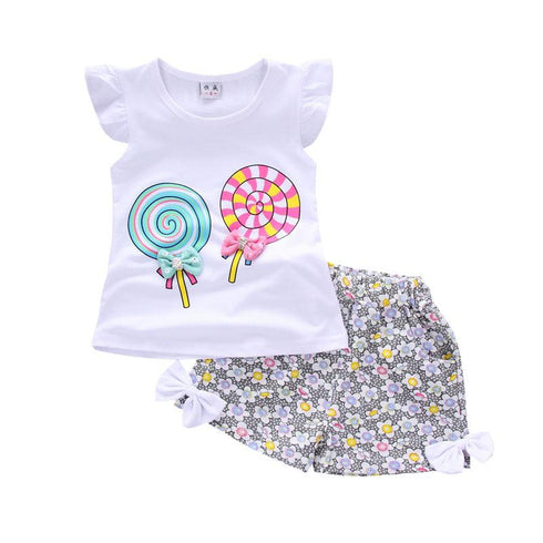 Girl's Vest Set Two-Piece Set