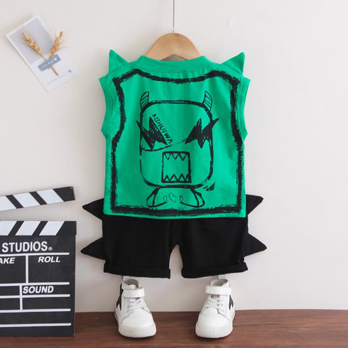 Boys summer suit vest two-piece set