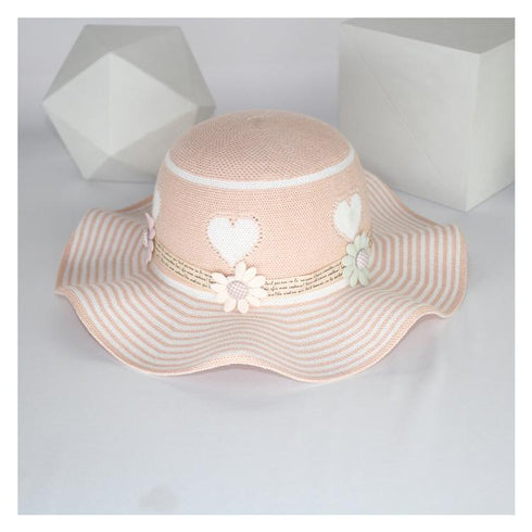 Children's summer sunscreen straw hat, Circumference 19-20 in