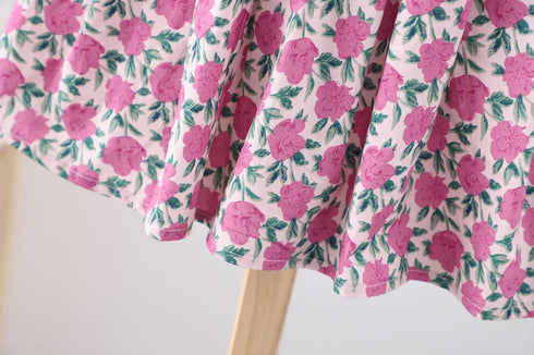 Girl's Summer Dress Girl's Bubble Sleeve Flower Sweet Princess Dress