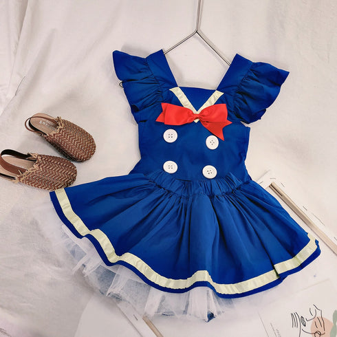 Girl's Summer Uniform Princess Dress Suit