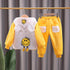 Winter children plus velvet warm suit set of three