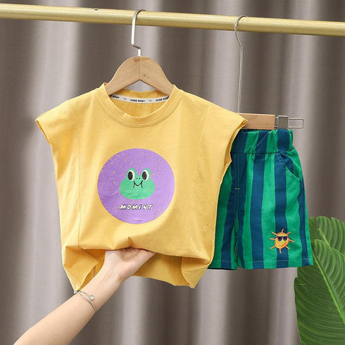 Camisole Suit Vest Thin Children Sleeveless Two Piece Set