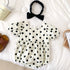 Polka dot fart suit jumpsuit infant climbing suit