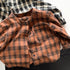 Foreign style cardigan coat spring new cotton plaid shirt