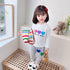 Round Neck Color Striped Cardigan Long Sleeve Three Piece Set Baby Girls Sports Pants Set