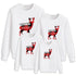 A family of three celebrate the festival, the family dress Christmas sweater round neck without velvet jacket