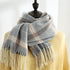 Fashion Plaid Scarf Sweet Cashmere Scarf Thickened Warm Shawl