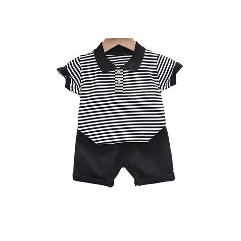 Summer children's short sleeve shorts two-piece set